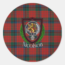 Nicolson Schotse Clan Tartan & Wapen