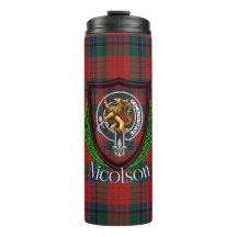 Nicolson Schotse Clan Tartan & Wapen