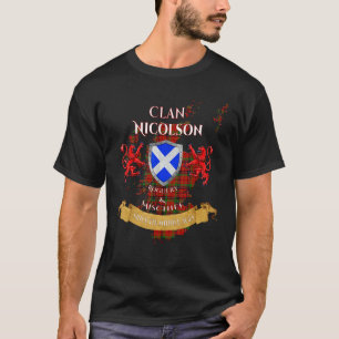 Nicolson Schotse Familie Clan Middeleeuwen Ondeuge T-shirt