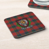 Nicolson Scottish Clan Tartan & Crest Bier Onderzetter (Linkerzijde)