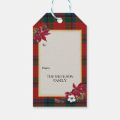 Nicolson Scottish Clan Tartan & Crest Cadeaulabel (Achterkant)