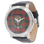 Nicolson Scottish Clan Tartan & Crest Horloge (Gekanteld)
