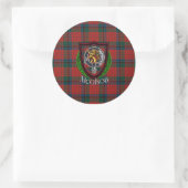 Nicolson Scottish Clan Tartan & Crest Ronde Sticker (Tas)