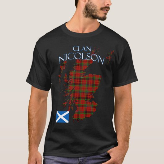Nicolson Scottish Clan Tartan Schotland T-shirt (Voorkant)