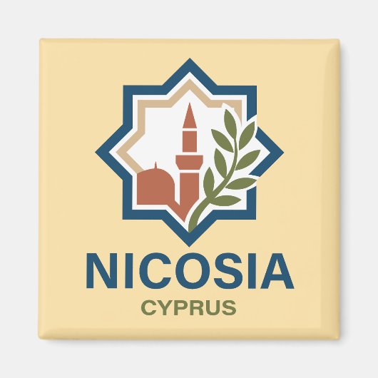 Nicosia Cyprus Mediterranean Magneet (Voorkant)