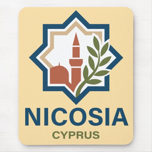 Nicosia Cyprus Mediterranean Muismat (Voorkant)