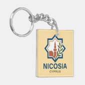 Nicosia Cyprus Mediterranean Sleutelhanger (Voorkant Links)