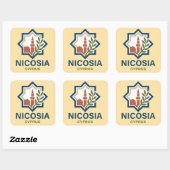Nicosia Cyprus Mediterranean Vierkante Sticker (Vel)