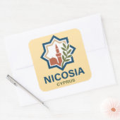 Nicosia Cyprus Mediterranean Vierkante Sticker (Envelop)