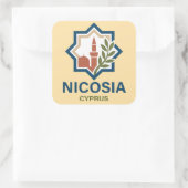Nicosia Cyprus Mediterranean Vierkante Sticker (Tas)