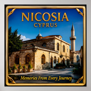 Nicosia Cyprus Reis Herinnering Voor Bestemming Co Poster