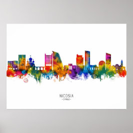 Nicosia Cyprus Skyline Poster