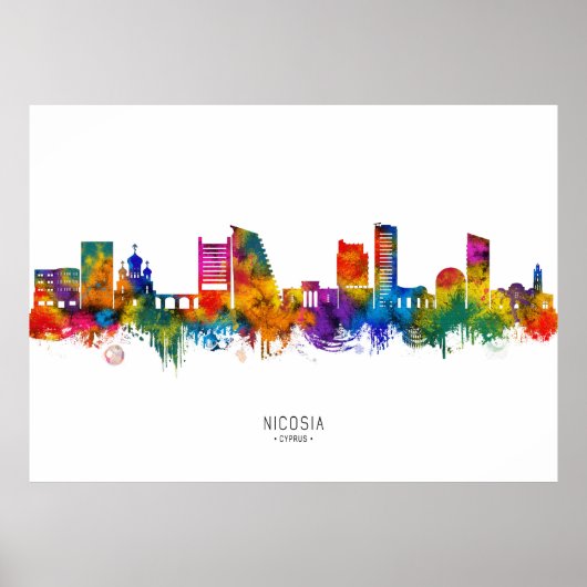 Nicosia Cyprus Skyline Poster (Voorkant)