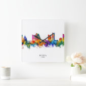 Nicosia Cyprus Skyline Vierkante Klok (Huis)