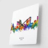 Nicosia Cyprus Skyline Vierkante Klok (Hoek)