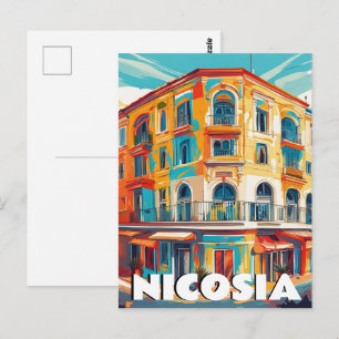 Nicosia, hoofdstad van Cyprus Briefkaart