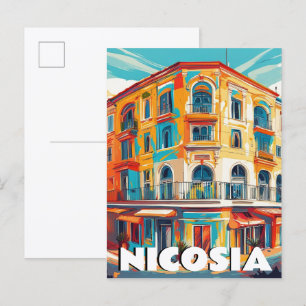 Nicosia, hoofdstad van Cyprus Briefkaart