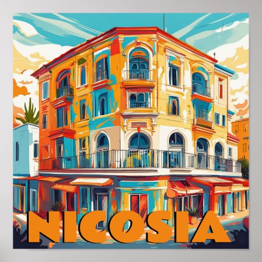 Nicosia, hoofdstad van Cyprus Poster (Voorkant)