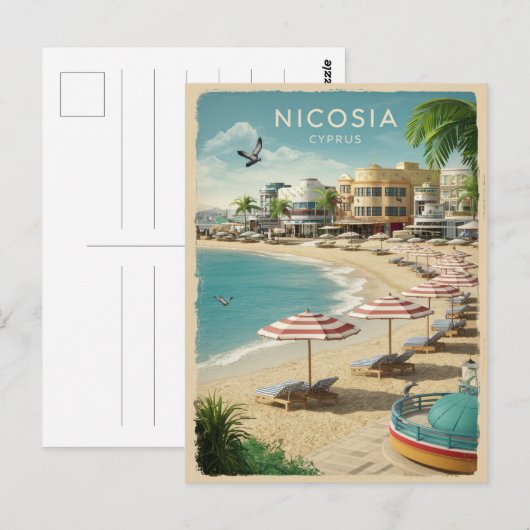 Nicosia, hoofdstad van Cyprus  souvenirgeschenken Briefkaart (Voorkant / Achterkant)