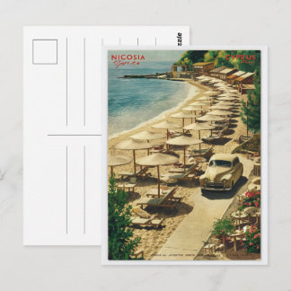 Nicosia, Hoofdstad van Cyprus Vintage souvenir cad Briefkaart