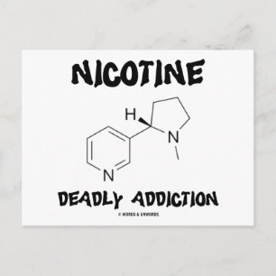 Nicotine (Chemical Molecule) Deadly Addiction Briefkaart