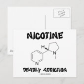 Nicotine (chemische molecule) Dodelijke verslaving Briefkaart (Voorkant / Achterkant)