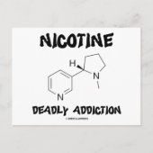 Nicotine (chemische molecule) Dodelijke verslaving Briefkaart (Voorkant)