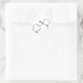 nicotinemolecuul ronde sticker (Tas)