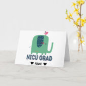 NICU Afstudeerder Elephant Kaart (Gele Bloem)