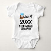 NICU Afstudeerder Owl Gepersonaliseerd Afstuderen  Romper (Voorkant)