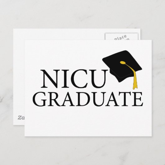 NICU Afstuderen Aankondigingskaart (Voorkant / Achterkant)