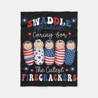NICU Arbeid en Levering Humorous Nurse 4 juli Fleece Deken