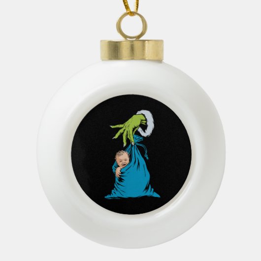 NICU Arbeidsbezorging Verpleegster Kerstman Kerstm Keramische Bal Ornament (Voorkant)