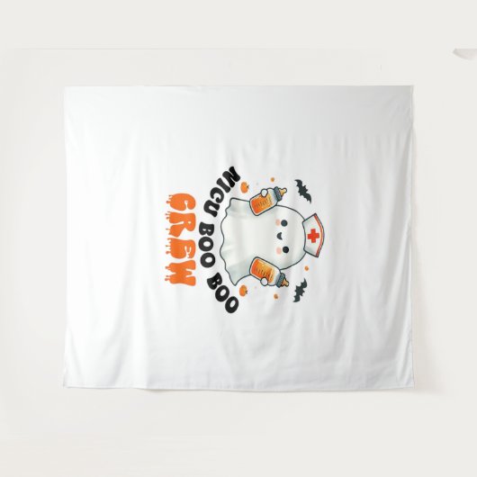 Nicu boo bemanning Halloween, Nicu Boo Crew Grappi Wandkleed (Voorkant (horizontaal))