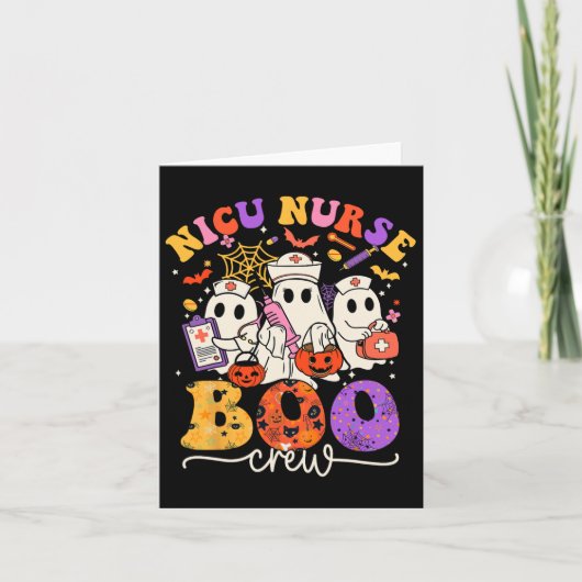 Nicu Boo Crew Kostuum Grappige Verpleegster Ghost  Kaart (Voorkant)