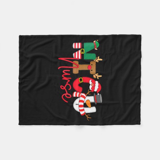 Nicu Christmas Shirt Nicu Nurse Xmas Party Nicu Nu Fleece Deken (Voorkant (Horizontaal))