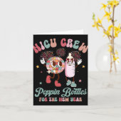 Nicu Crew Nurse Pn' Bottles For The New Years L&am Kaart (Gele Bloem)