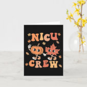 Nicu Crew Pompoenblad Herfst Nicu Nurse Halloween Kaart (Gele Bloem)