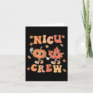 Nicu Crew Pompoenblad Herfst Nicu Nurse Halloween Kaart