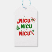 NICU Feestelijk Kerstontwerp Cadeaulabel (Voorkant)