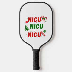 NICU Feestelijk Kerstontwerp Pickleball Paddle