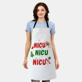 NICU Feestelijk Kerstontwerp Schort (Gedragen)