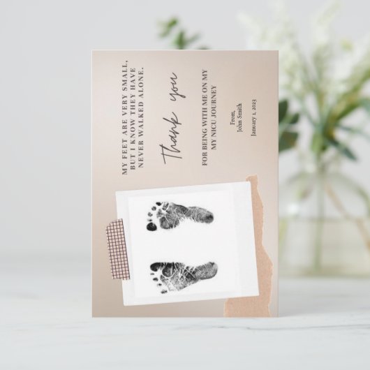 NICU Flat Hartelijk dank Bedankkaart (Staand voorkant)