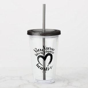 NICU-grootst hart acryltrommel Acryl Drinkbeker