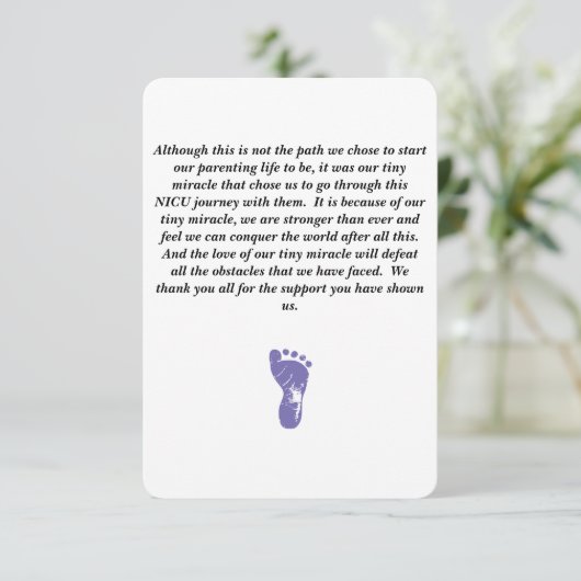 NICU - Hartelijk dank - Kaart (Staand voorkant)