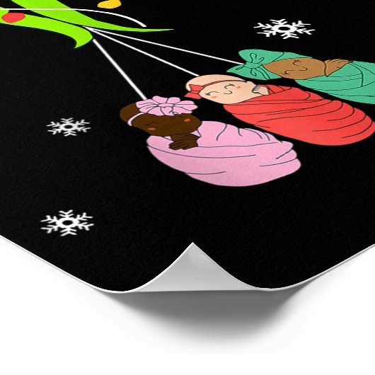 Nicu Labor Delivery Nurse Santa Christmas Xmas Paj Poster (Hoek)