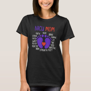 NICU Mam Facts Premature Birth Awareness Support G T-shirt