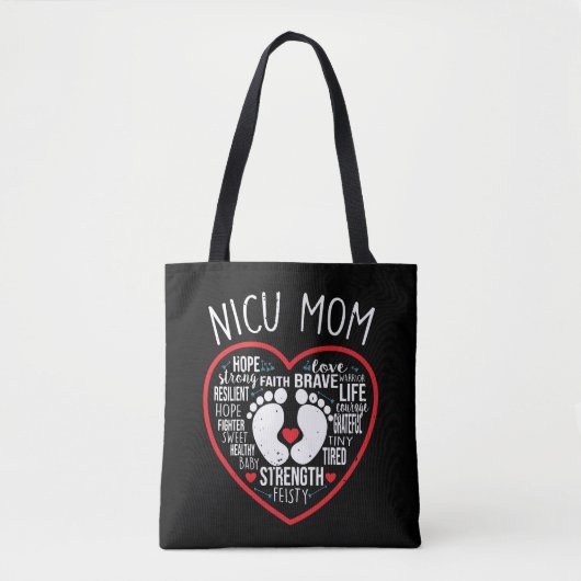 NICU Mam Preemie Bewustheid Tote Bag (Voorkant)