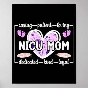 Nicu-moeder van Nicu-krijgerhart Micro Preemie-bab Poster