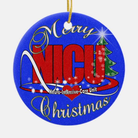 NICU Neuro-Intensive Care Unit ORNAMENT CHRISTMAS (Voorkant)